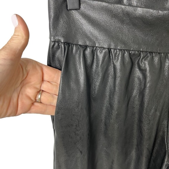 Commando Faux Leather Jogger Pants Black Size Medium Relaxed Fit - Picture 4 of 8